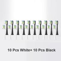 20Pcs Replaceable Toothbrush Heads Compatible For Xiaomi SOOCARE X1 X3 X5 Sonic Electric Tooth Brush Nozzles Vacuum Package white