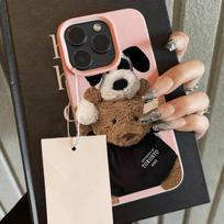 Telefono dėklas iPhone 11 13 dėklas iPhone 12 14 15 16 Pro Max 12 Pro 15 Plus Odinis Pieštas Vandeniui Atsparus Apsaugotas nuo kritimo ir Atsparus dėvėjimuisi Animacinis iPhone 16 Pro Max rožinė