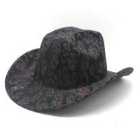 Props Men'S And Women'S Cowboy Hats Jazz Top Hats Halloween Party Ball Skull Hats M（56-58cm） juoda