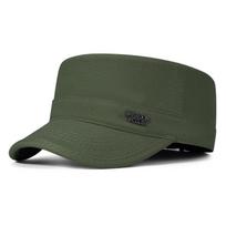 Four Seasons Flat Cap Men Outdoor Splicing Cap Sun Hat armijos žalia spalva