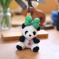 Mielas Mielas Mažos Pandos Pakabukas Pliušinis Žaislas Lėlė Didžioji Panda Krepšio Pakabinama Dekoracija Raktų Pakabukas Lėlė 12 cm white