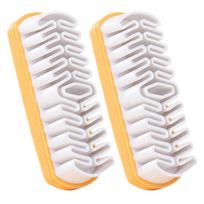 2 vnt. batų šepetys mediniu pagrindu, stiprus valymo pajėgumas, minkšti šereliai, ergonomiška rankena, batų valymo šepetys, batų valymo įrankis 2pcs gray