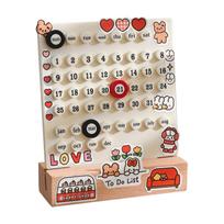 Desk Date Planner Integrated Molding Ring Table Calendar Ornaments for DIY Home Stationer balta
