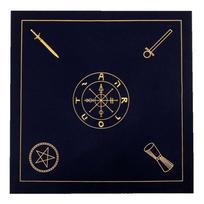 Taro kortų kilimėlis Altorius Taro audeklas Taro staltiesė Aksominė astrologija Taro krepšys Būrimas stalo žaidimas Taro kortos Staltiesė Oracle kortelių bloknotas Without Flannel bag tamsiai mėlyna spalva
