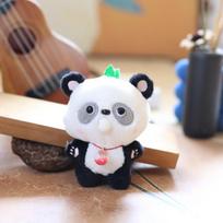 Mielas Mielas Burbulas Didžioji Panda Mažas Pakabukas Pliušinis Žaislas Lėlė Krepšio Pakabinamas Raktų Pakabukas Lėlė 13cm white