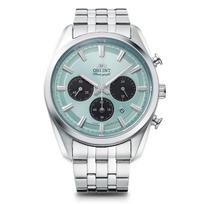 [Orient Watch] Šiuolaikiškas SOLARIS Saulės energija varomas chronografas su vietinio gamintojo garantija RN-TX0304L Vyriškas dangaus mėlynumo white