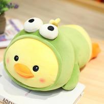 Lovely Duck Toy Cartoon Frog Bunny Shiba Inu Dog Plush Toys Stuffed Animals Plush Doll Soft Long Sleep Pillow Kids Girls Gift 40cm white