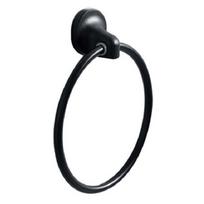 Matte Black Finish Stainless Steel Wall Mounted Towel Ring Bathroom Accessories Round Towel Holder Bathroom Towel Rack Hanger juoda