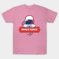 Moteriški marškinėliai Kosmoso pajėgos Astronautas Ussf Karinis Trumpai Harajuku Spaudas Kawaii Marškinėliai Vasariniai Trumpomis Rankovėmis Moteriški Marškinėliai Viršus S rožinė
