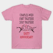 T Shirt Women Couples Who Fart Together Say Together Harajuku Print Kawaii Tshirt Summer Short Sleeve Female T-Shirt Top Tee S rožinė