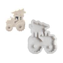 DIY Resin Countdwons Silicone Mold Set Convenient Tractor Christmas Tree Silicone Mold for Home Decoration Crafting gray