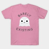 T Shirt Women Barely Existing Light Harajuku Print Kawaii Tshirt Summer Short Sleeve Female T-Shirt Top Tee S rožinė