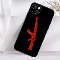 AK 47 Gun Phone Case For iPhone 16 15 14 12 11 13 Pro Max 7 8 Plus X XR XS Max 13 12 Mini Cover iPhone 11 gray