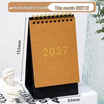 Retro 2025 Stalo kalendorius: Paprastas ir kūrybiškas stalinė dekoracija Small Ivory White white