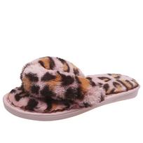 2023 Women's European & American Style Herringbone Fur Flat Slippers gray