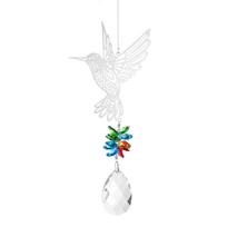 „SUNCATCHER“ vaivorykštės krištolo paukščio vėjo varpelio lango papuošalas