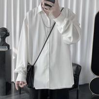 Men's Trendy Hong Kong Style Long Sleeve Shirt M