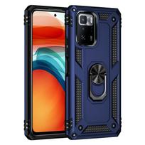 Xiaomi POCO F2 M3 M4 PRO 5G dėklas smūgiams atsparus šarvuotas automobilinis magnetinis žiedinis stovas laikiklis telefono dėklas Poco X2 X3 GT F3 galiniam dangteliui For Poco X2 mėlyna