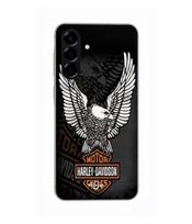 Case - Harley-Davidson - Galaxy A56 - Silicone - Flexible - Eagle Logo juoda
