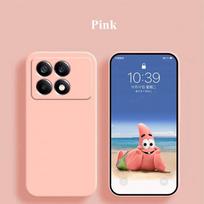 For Poco F6 Pro Case For Xiaomi Poco F6 F5 Pro Cover Fundas Coque Original Liquid Silicone Soft TPU Phone Bumper Poco F6 Pro For Poco F6 Pro rožinė