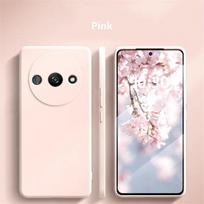 For Redmi A3 Liquid Silicone Case For Xiaomi Redmi A3 Cover Fundas Coque Soft TPU Protective Phone Back Bumper Redmi A3 For Redmi A3 rožinė