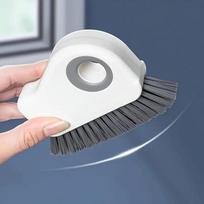 2 viename nuimamas langų tarpų šepetys, plyšių šepetys, durų ir langų griovelių šepetys, stiklinių langų plyšių kampų šepetys, langų plyšių valymo įrankis 1PCS pilka