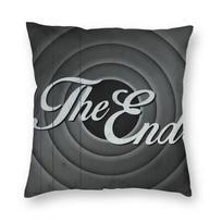 Retro Movie Night Popcorn Cushion Cover Camera  Floor Pillowcase Sofa Cool  Home 30x30cm black