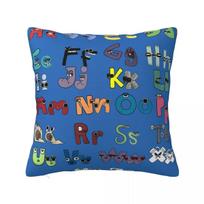 Villain Letter Abc Square Pillow Case Boys Matching Evil Alphabet Lore Cushion Cover Zipper Decor Pillowcase for Living Room 30x30cm