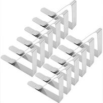 12pcs Non-slip Stainless Steel Table Clamp For Firm Fixation Stainless Steel Clip Fixing Clip white
