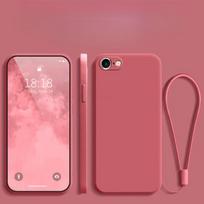 Dėklas su skysto silikono dirželiu-žiedu, skirtas iPhone 16E 16 E, skirtas iPhone 16 Pro Max 16+ SE, apsauginis telefono dėklas su 4 objektyvų kameros apsauga iphone 16E brown