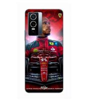 Case For Vivo Y76 5G Lewis Hamilton Ferrari official Maniacase juoda