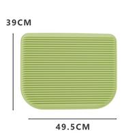 Cat Litter Mat 1.6ftx1.3ft Washable Cat Litter Mat, Large Double Scatter Control Layer Mat, Urine & Waterproof Kitty Litter Mat 49.5CMX39CM žalia