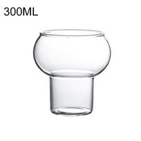 300/520ml Coffee Mug Gourd Shape Cocktail Glass Household Transparent Whiskey Wine Yogurt Dessert Glass Cup Bar Drinkware 300-520ml white