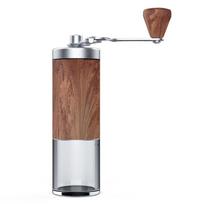 Manual Coffee Bean Grinder Stainless Steel Professional Double Bearing Adjustable Hand Burr Coffee Bean Grinder Kitchen Tool brown