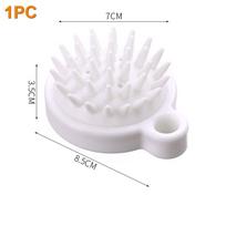 3288 Silicone shampoo scalp hair massager comb bath massage brush scalp massager hair shower brush comb care tool white