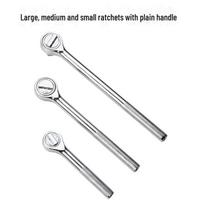 3/8 Automatic Quick-Release Ratchet Wrench Set - Large, Medium, Small Sizes for Auto Repair 3/8 Ratchet Plain Handle 10mm