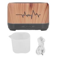 200ml Aroma Diffuser Humidifier with Hollow Flame Lamp USB Power Supply for Bedroom Office gray