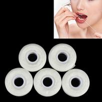 5Roll 50M Dental Flosser burnos higieninis siūlas dantų valymo mėtų skonio dantų vaškas balta