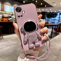 Phone Case For Samsung Galaxy J7 Pro J7 J4 J2 Prime J7 2017 ON7 2016 J6 J4 + 2018 TPU Soft Cover 6D Plating Astronaut Fold Stand For Galaxy J7 Pro&Case & Strap