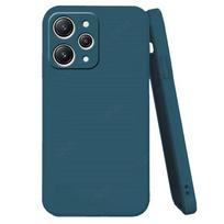 For Cover Xiaomi Redmi 12 Case Redmi 12 Capas Liquid Silicone Shockproof Soft TPU Case Redmi 9T 9A 10A 12C 9C 10C 9 10 12 Fundas For Redmi 12 mėlyna