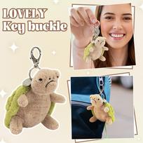 Vėžlys pliušinis žaislas, pliušinis žaislinis raktų pakabukas, žaislinė dovana, animacinis filmas, vaikiška lėlė, vaikiška dovana One Size beige