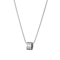 2023 Men's Slim Titanium Steel Necklace: Trendy, Luxurious Clavicle Chain for High-End Style Snake Bone Chain Pendant 60cm gray