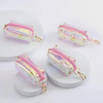 Transparent Laser Pet Poop Bag Dispenser and Picker - Fantasy Star Chain Design Fantasy Flower white
