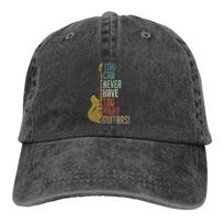 Have Too Many Baseball Cap Men Cowboy Hats Women Visor Protection Snapback Guitar Rock Caps Adjustable šviesiai pilka spalva
