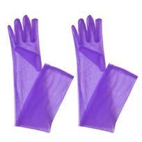 2pack Sheer Elbow Length Gloves Fashionable Party Mittens Bridal Wedding Gloves for Weddings and Evening Parties 1