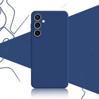 Mobile Phone Cases for Samsung Galaxy S24 FE SamsungS24FE 5G 360 Soft Luxury Square Liquid Silicone Waterproof Covers Samsung S24 FE mėlyna