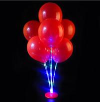 1Set Led Light Balloon Stand Holder Kids Birthday Christmas Party Balloon Stick Wedding Decor Balloons Decoration 8.5inch rožinė raudona spalva