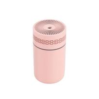250ML Car Air Humidifier Portable Mini Spray Mist Humidifier with LED Light USB Powered Essential Oil Difffor Bedroom and Travel rožinė