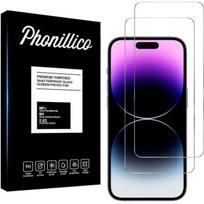 Tempered Glass Film for iPhone 15 PRO MAX [Pack 2] Phonillico® Screen Protector skaidri