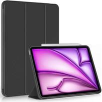 Case for iPad Air 11 Inch - E.F.CONNECTION - Shockproof Protection - Stand Wake/Sleep - Black PU Leather